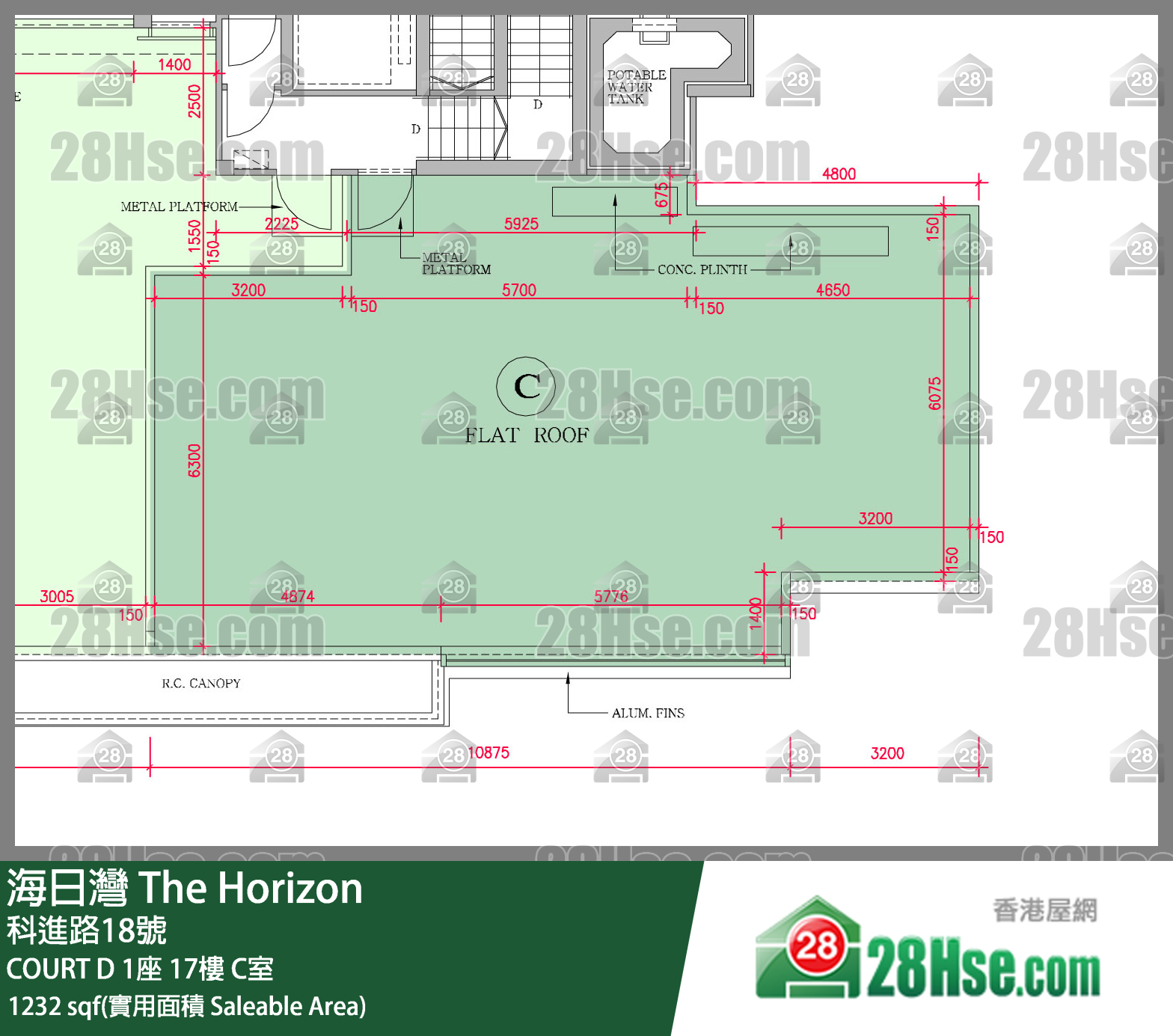 海日灣 大廈COURT D 1座17樓 C室 平面圖