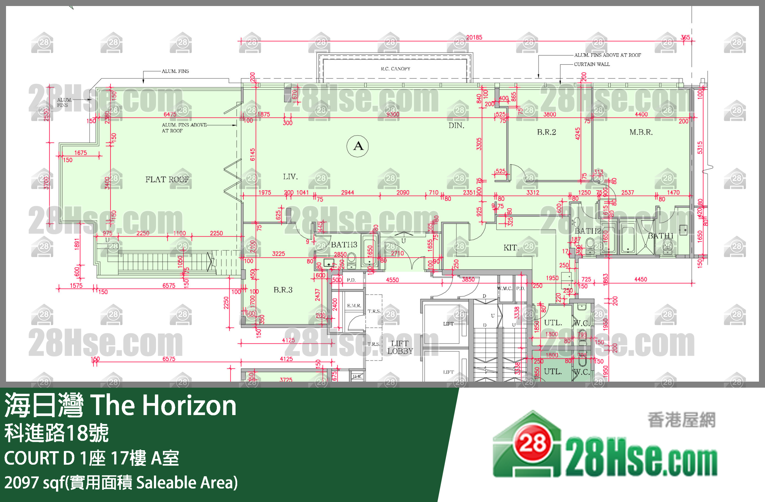 海日灣 大廈COURT D 1座17樓 A室 平面圖