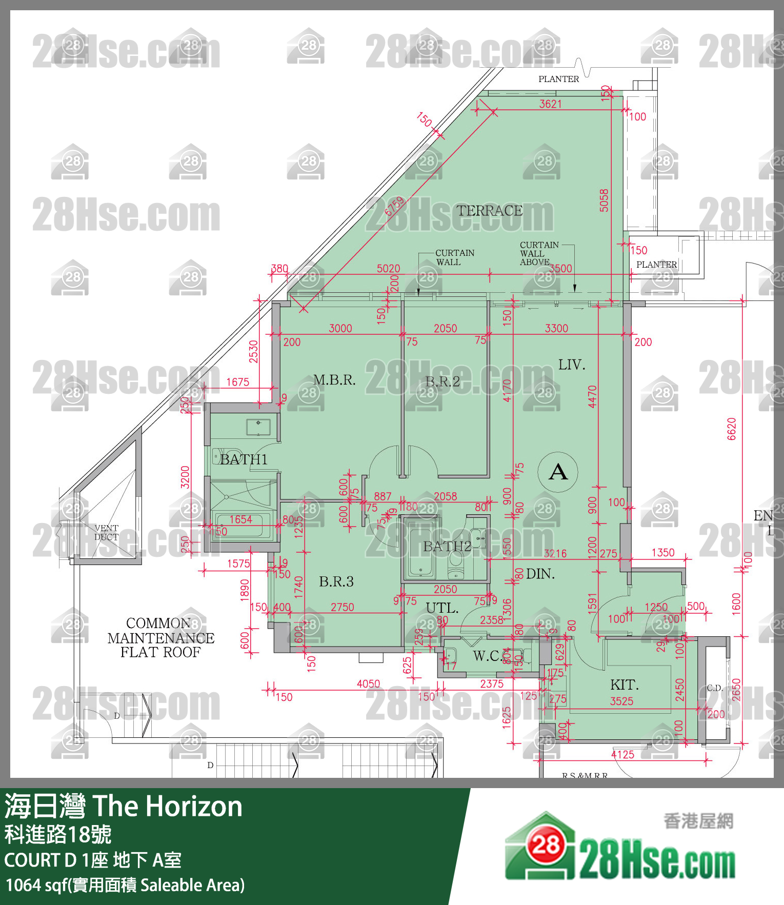 海日灣 大廈COURT D 1座地下 A室 平面圖