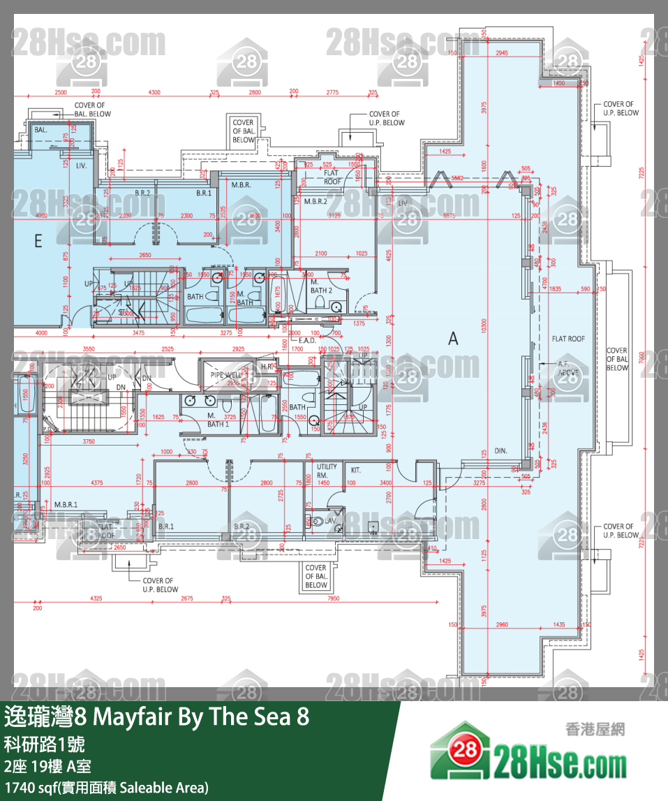 逸瓏灣8 2座 19樓 A室 平面圖