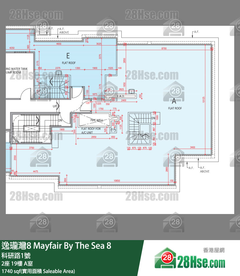 逸瓏灣8 2座 19樓 A室 平面圖