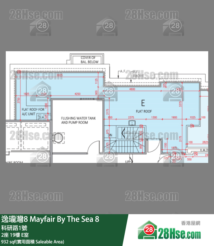 逸瓏灣8 2座 19樓 E室 平面圖