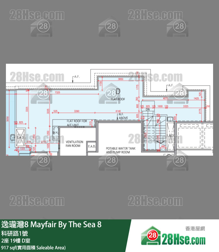 逸珑湾8 2座 19楼 D室 平面图