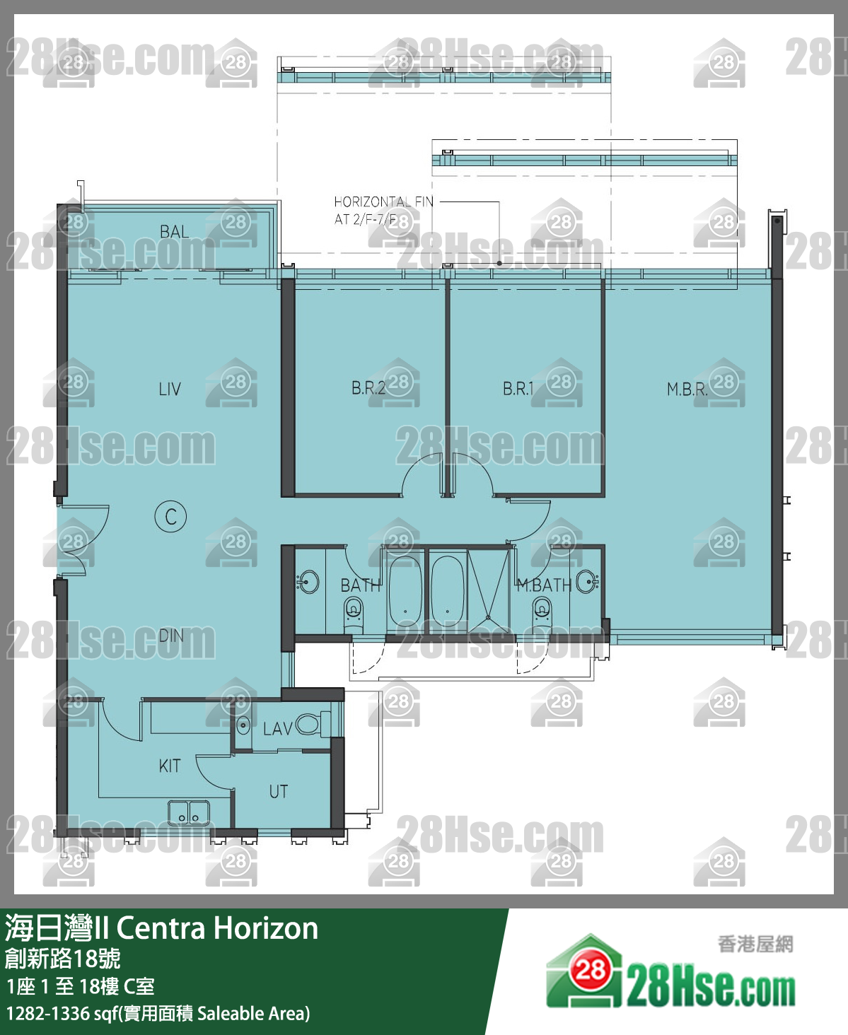 海日灣 II 1座1樓 C室 平面圖