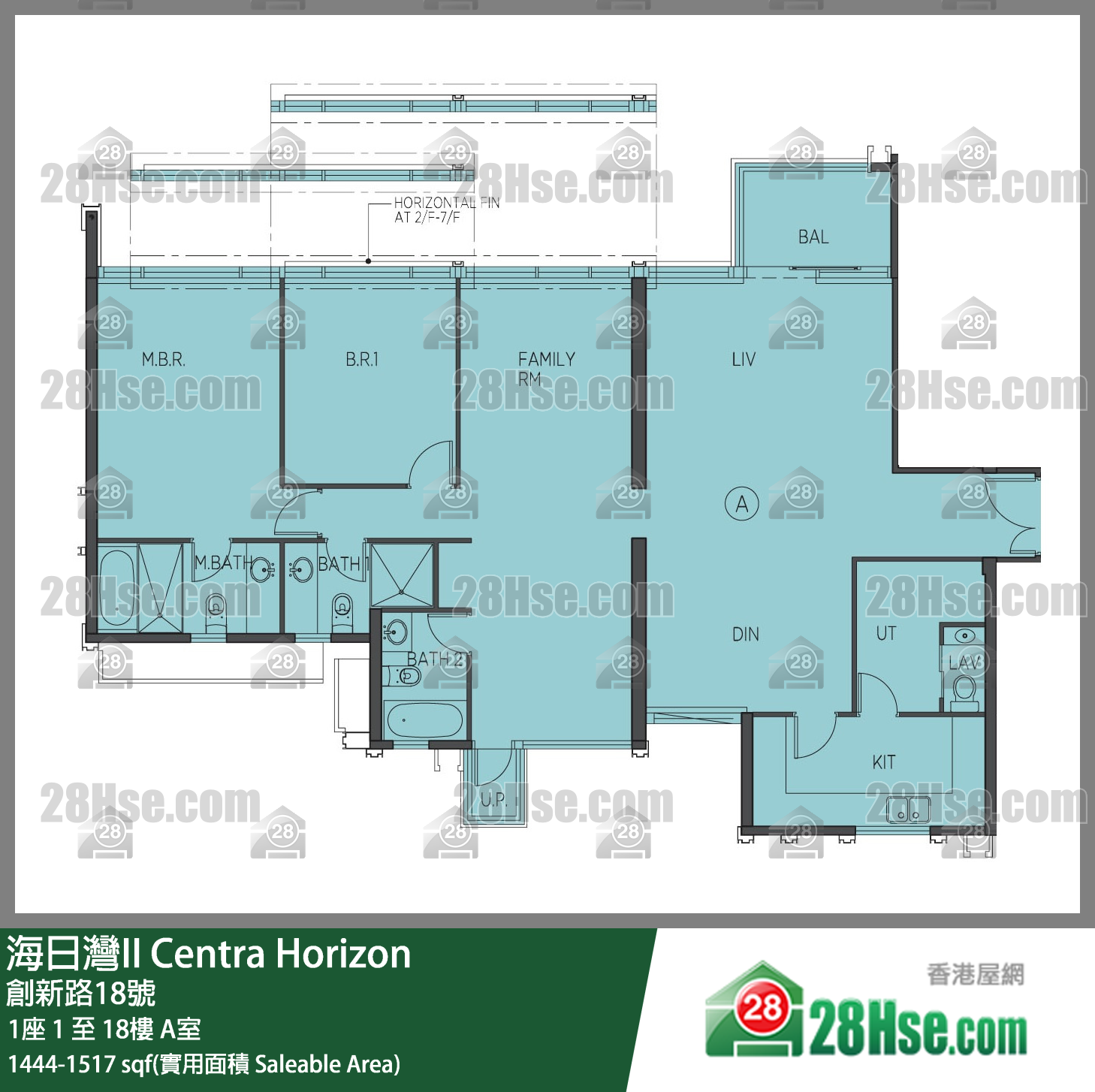 海日灣 II 1座9樓 A室 平面圖
