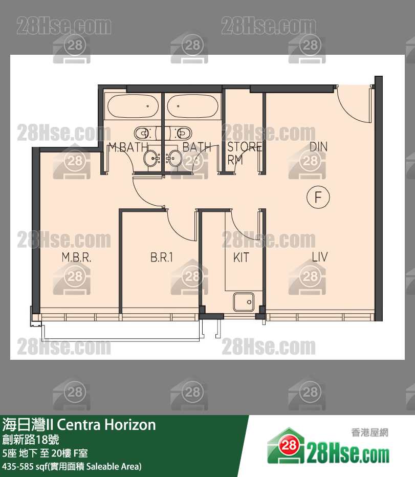 海日湾 II 单位平面图(由 28Hse 提供)