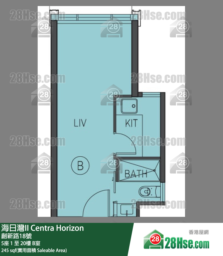 海日灣 II 5座 11樓 B室 平面圖