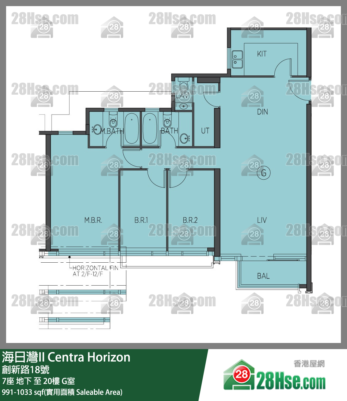 海日湾 II 单位平面图(由 28Hse 提供)
