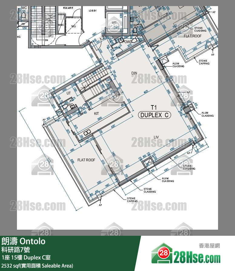 朗濤 1座15樓 C室 平面圖
