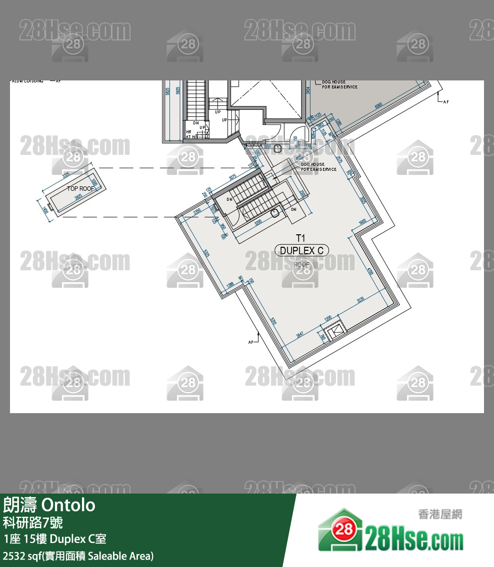 朗濤 1座15樓 C室 平面圖