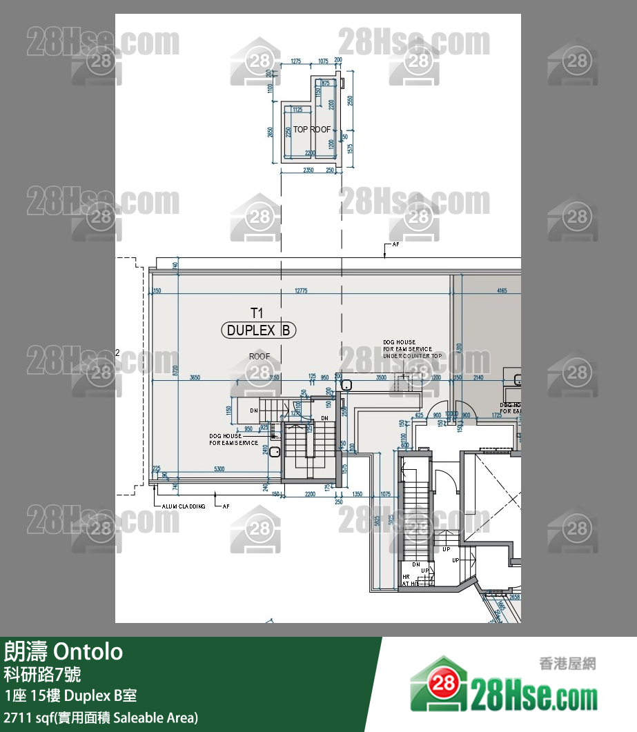 朗濤 1座 15樓 B室 平面圖