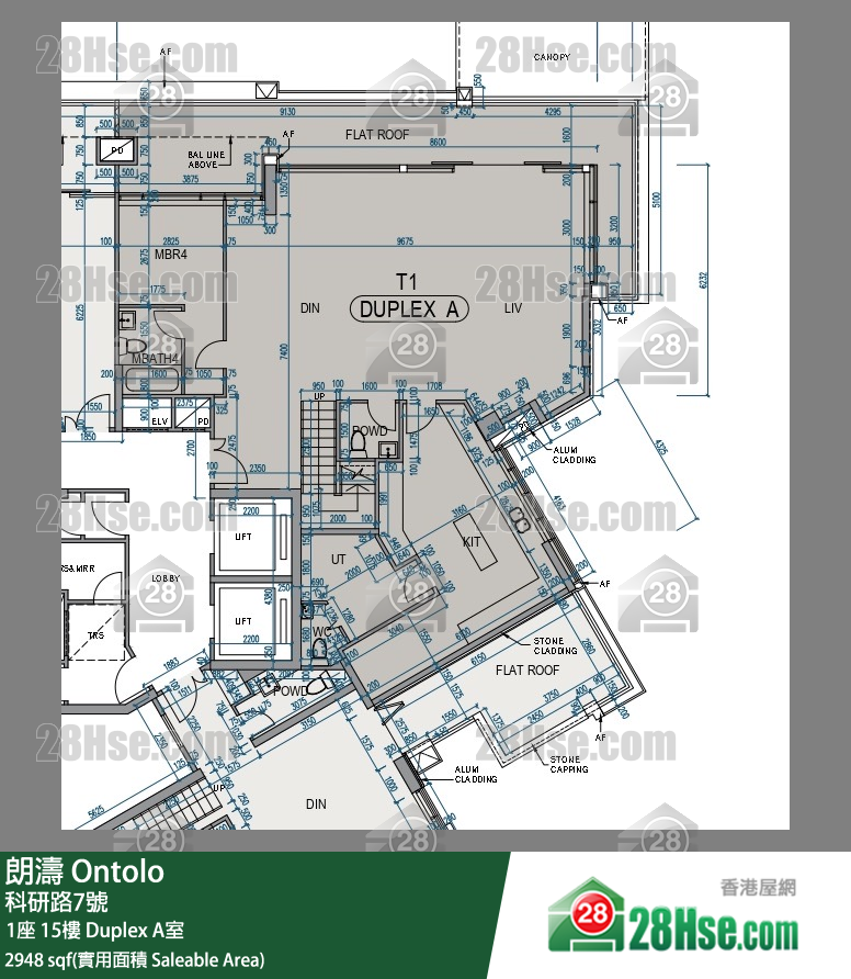 朗濤 1座15樓 A室 平面圖