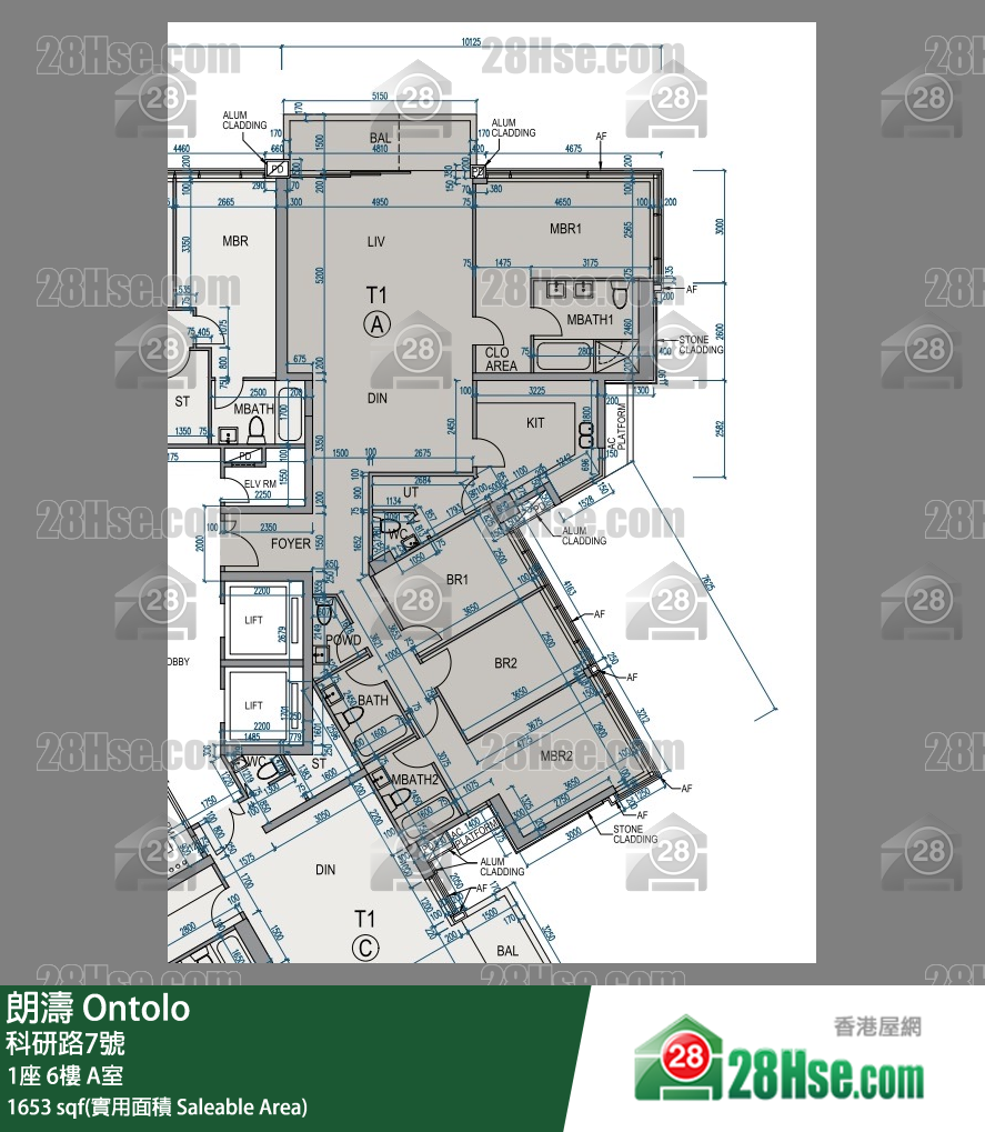 朗濤 1座 6樓 A室 平面圖