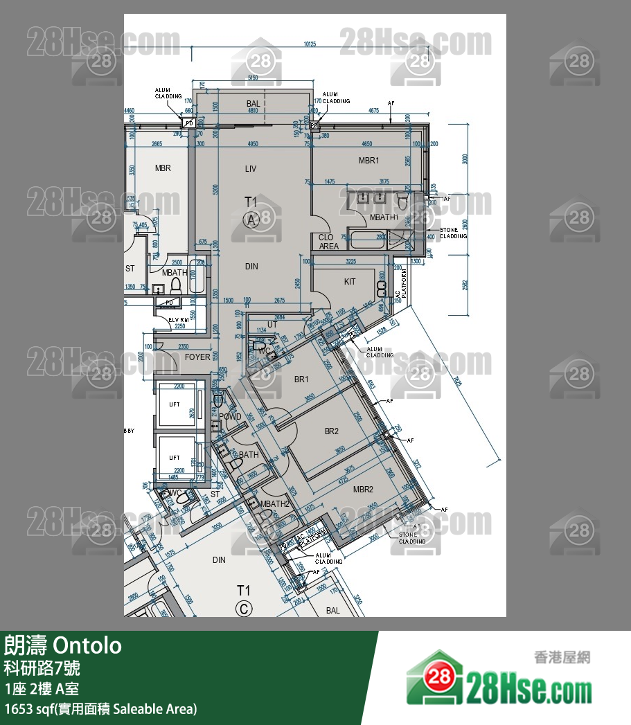 朗濤 1座 2樓 A室 平面圖