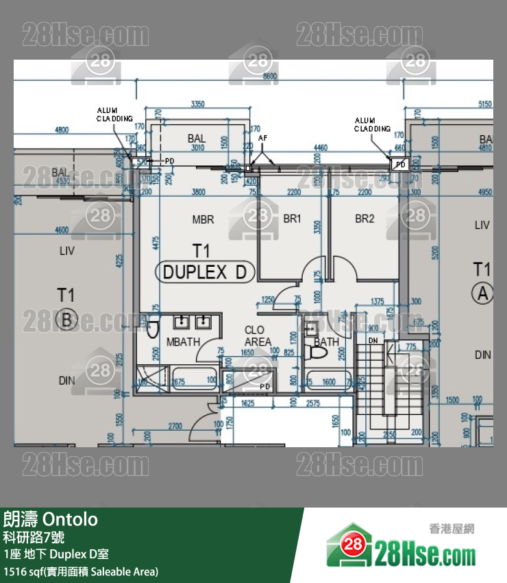 朗濤 1座地下 D室 平面圖