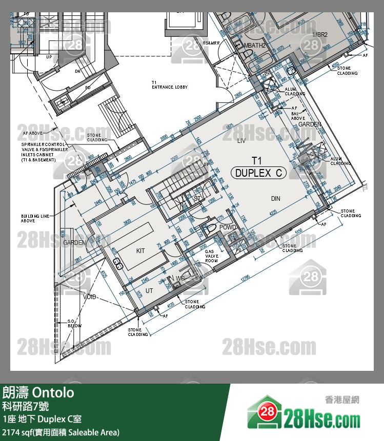 朗濤 1座地下 C室 平面圖