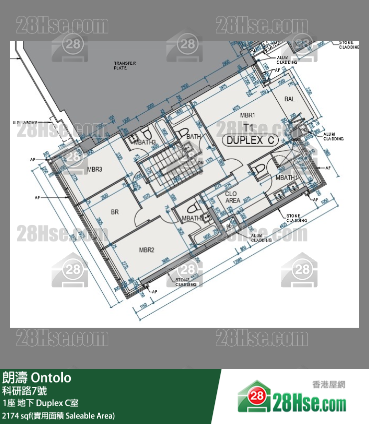 朗濤 1座地下 C室 平面圖