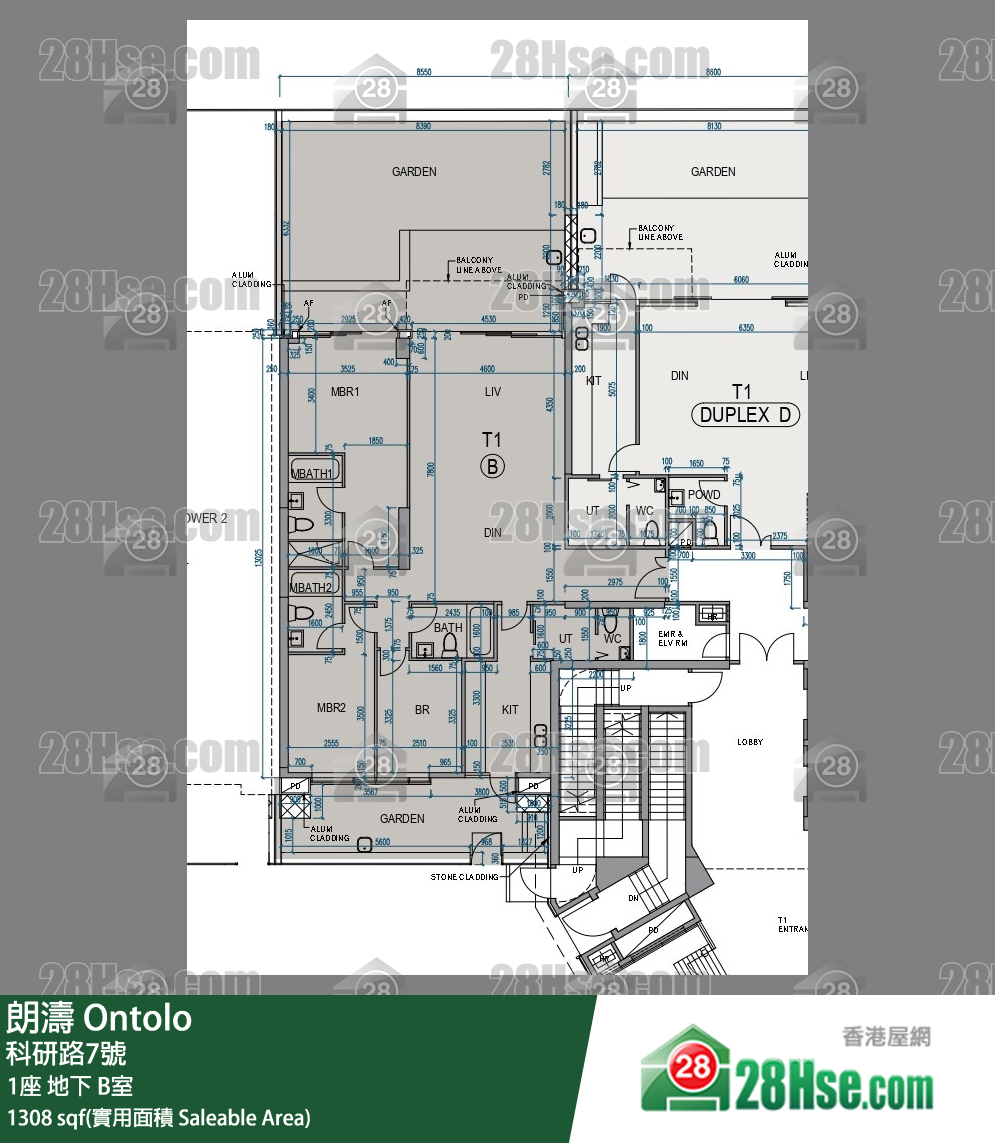 朗濤 1座 B室 平面圖