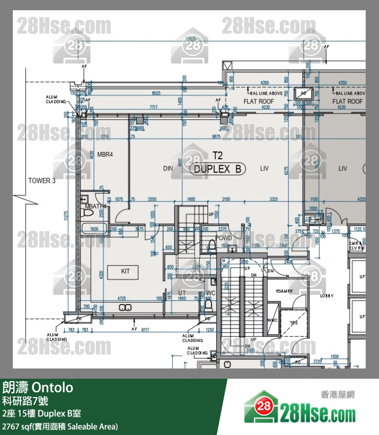 朗濤 2座15樓 B室 平面圖