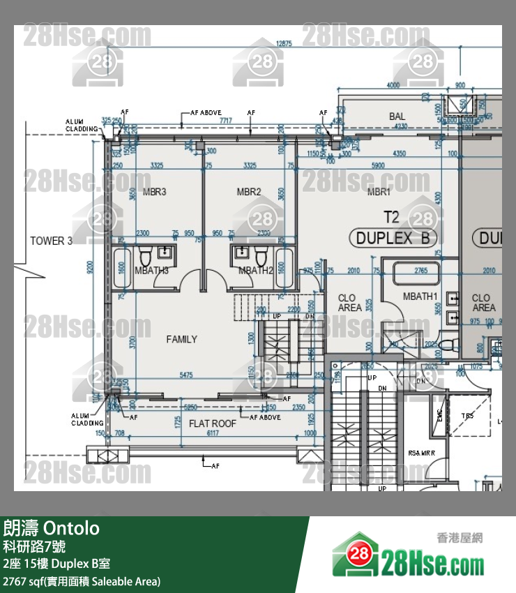 朗濤 2座15樓 B室 平面圖