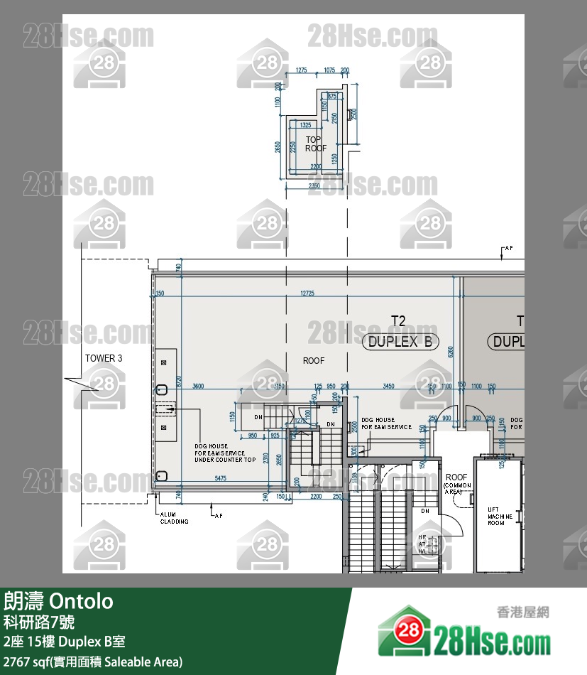 朗濤 2座15樓 B室 平面圖