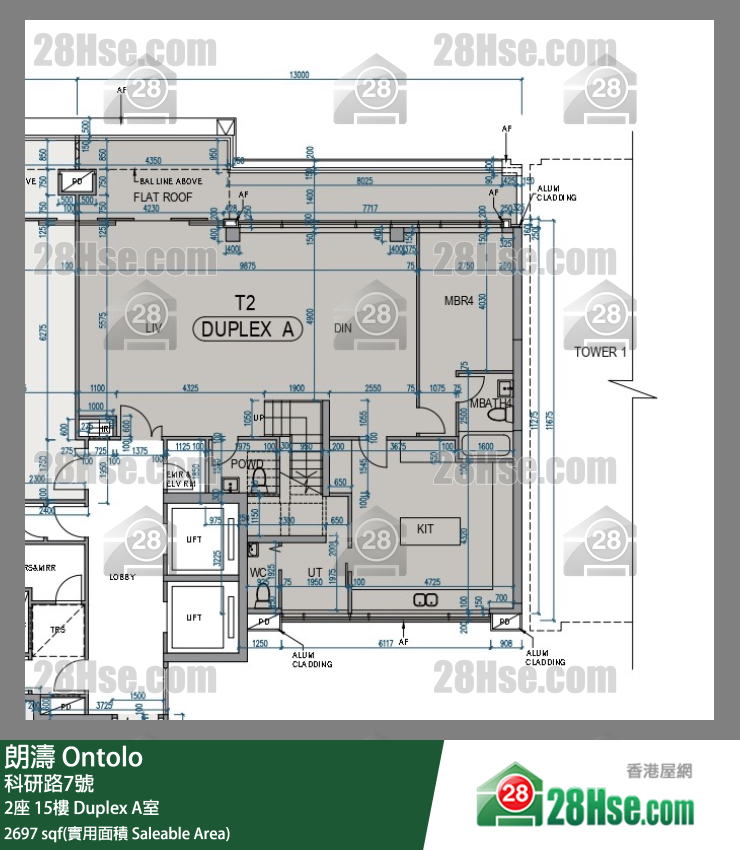 朗濤 2座15樓 A室 平面圖