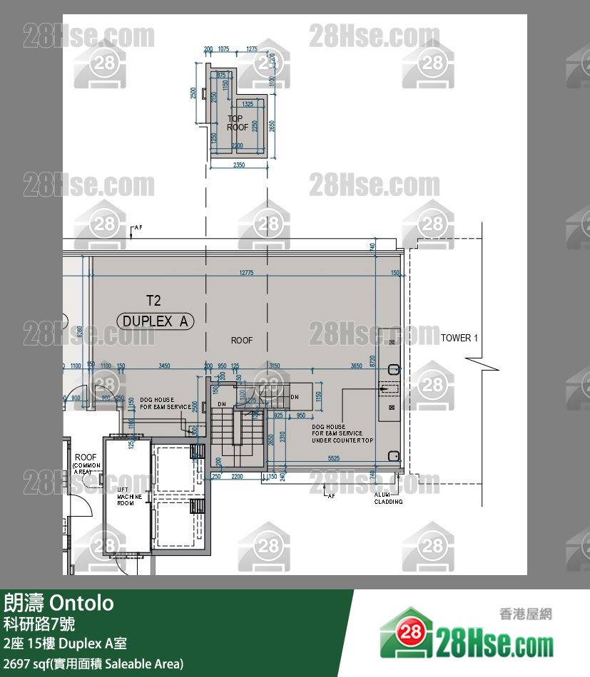 朗濤 2座15樓 A室 平面圖