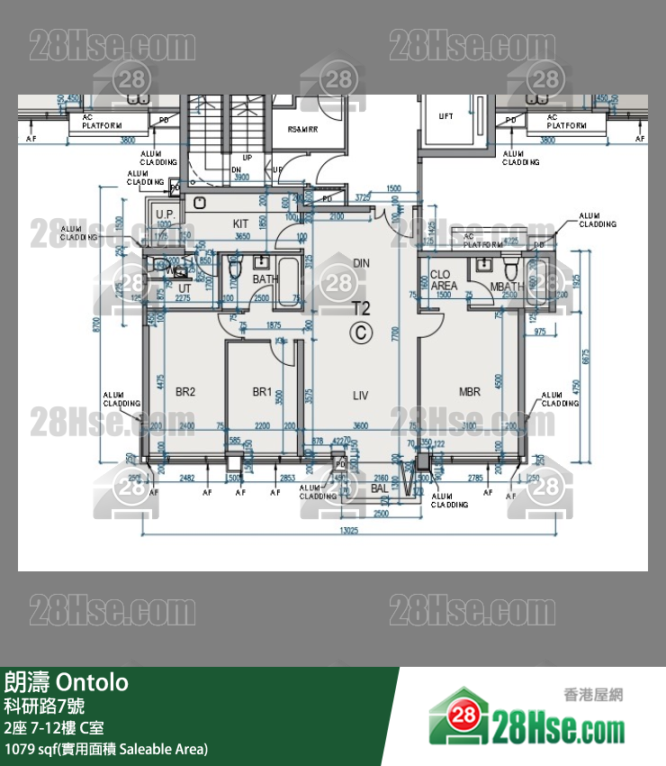 朗濤 2座 8樓 C室 平面圖