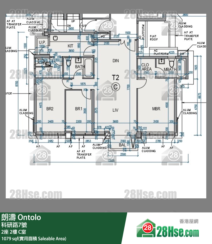 朗濤 2座2樓 C室 平面圖