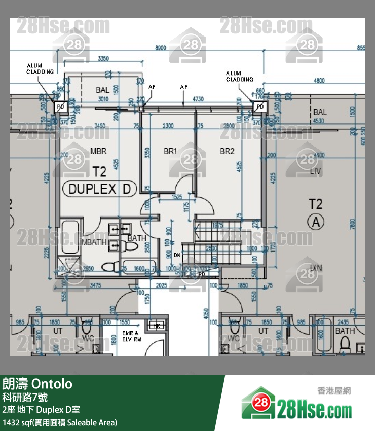 朗濤 2座地下 D室 平面圖