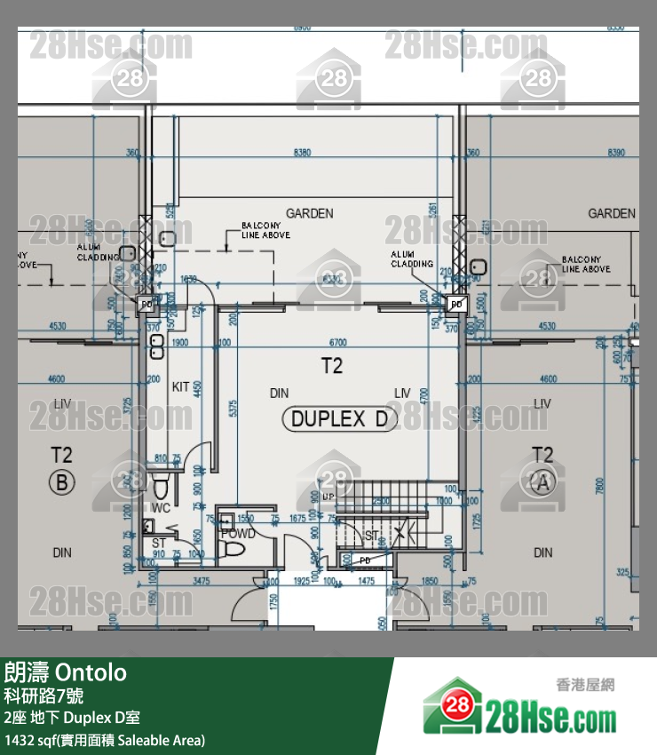 朗濤 2座地下 D室 平面圖