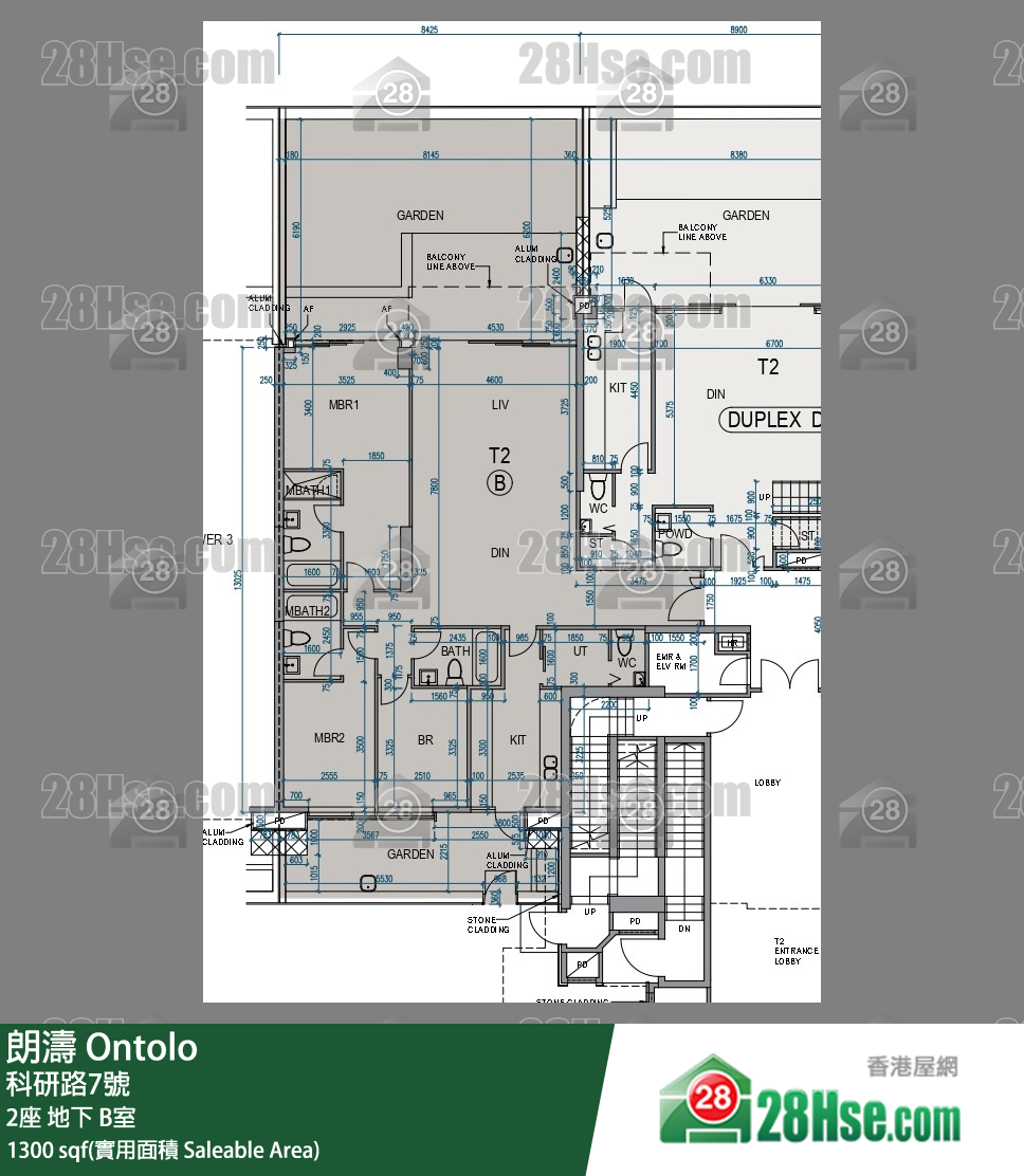 朗濤 2座 B室 平面圖
