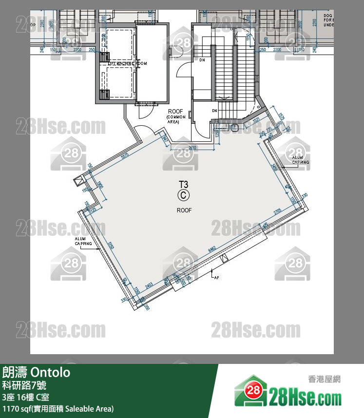 朗濤 3座 16樓 C室 平面圖