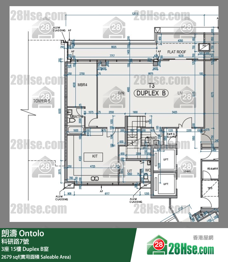 朗濤 3座15樓 B室 平面圖