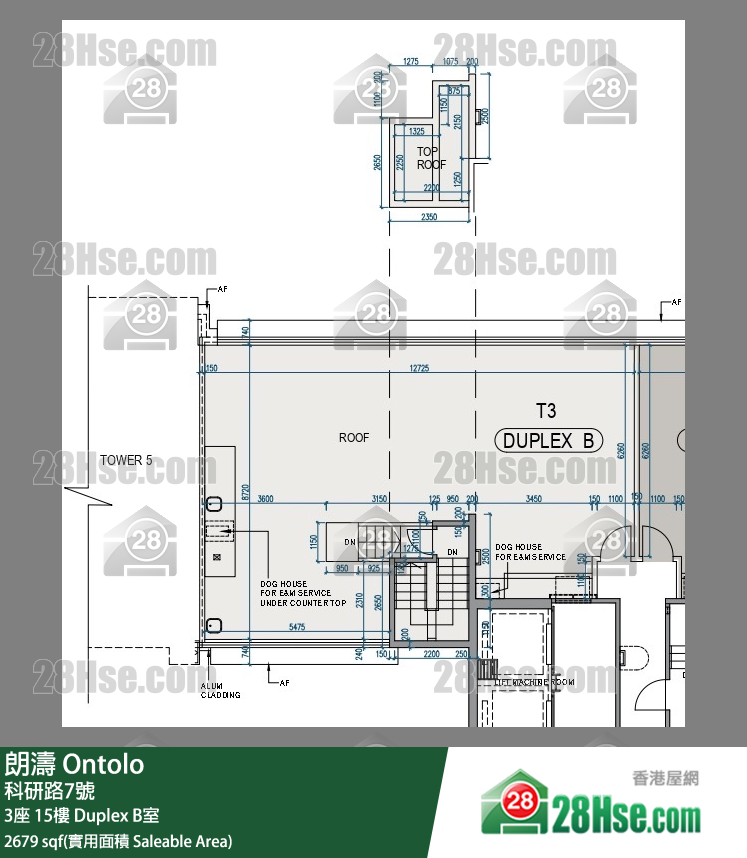 朗濤 3座15樓 B室 平面圖
