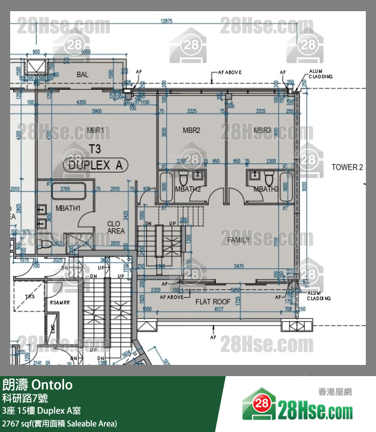 朗濤 3座15樓 A室 平面圖