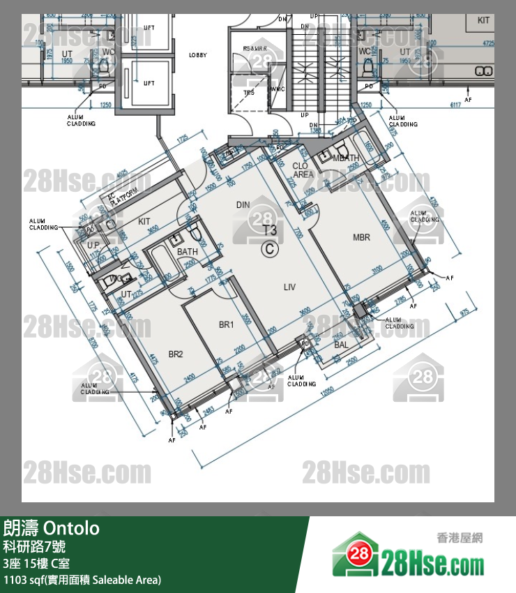 朗濤 3座15樓 C室 平面圖