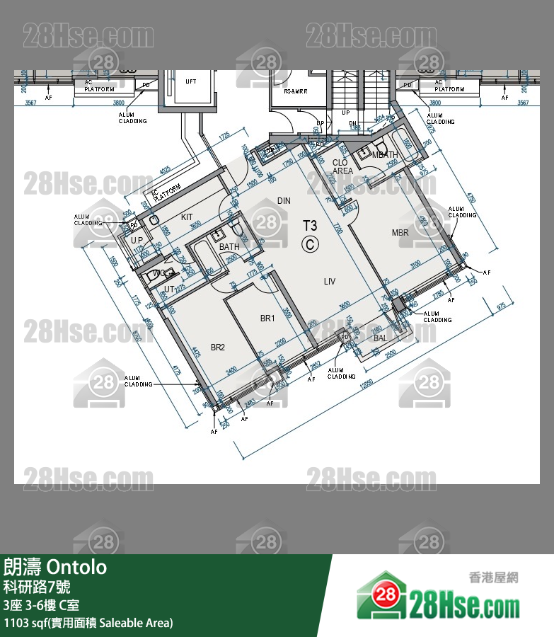 朗濤 3座 6樓 C室 平面圖