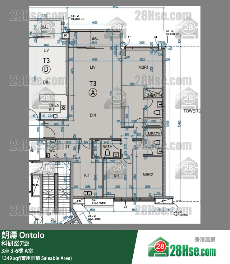 朗濤 3座 3樓 A室 平面圖