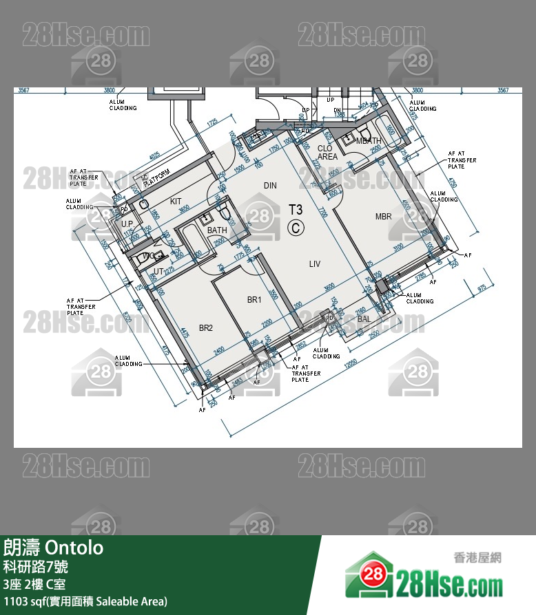 朗濤 3座 2樓 C室 平面圖