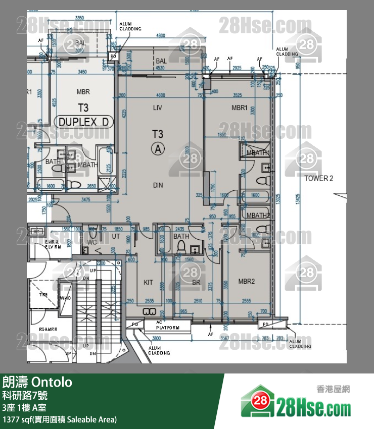 朗濤 3座 1樓 A室 平面圖