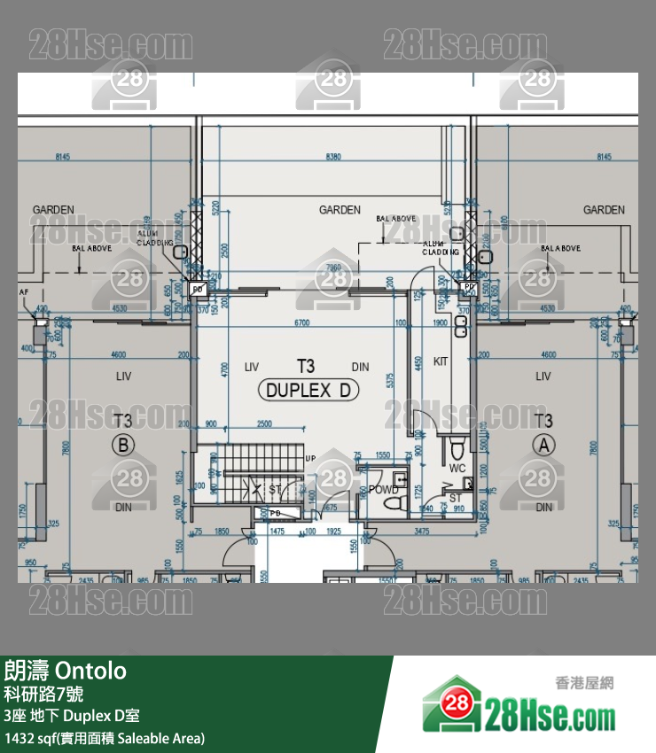 朗濤 3座地下 D室 平面圖