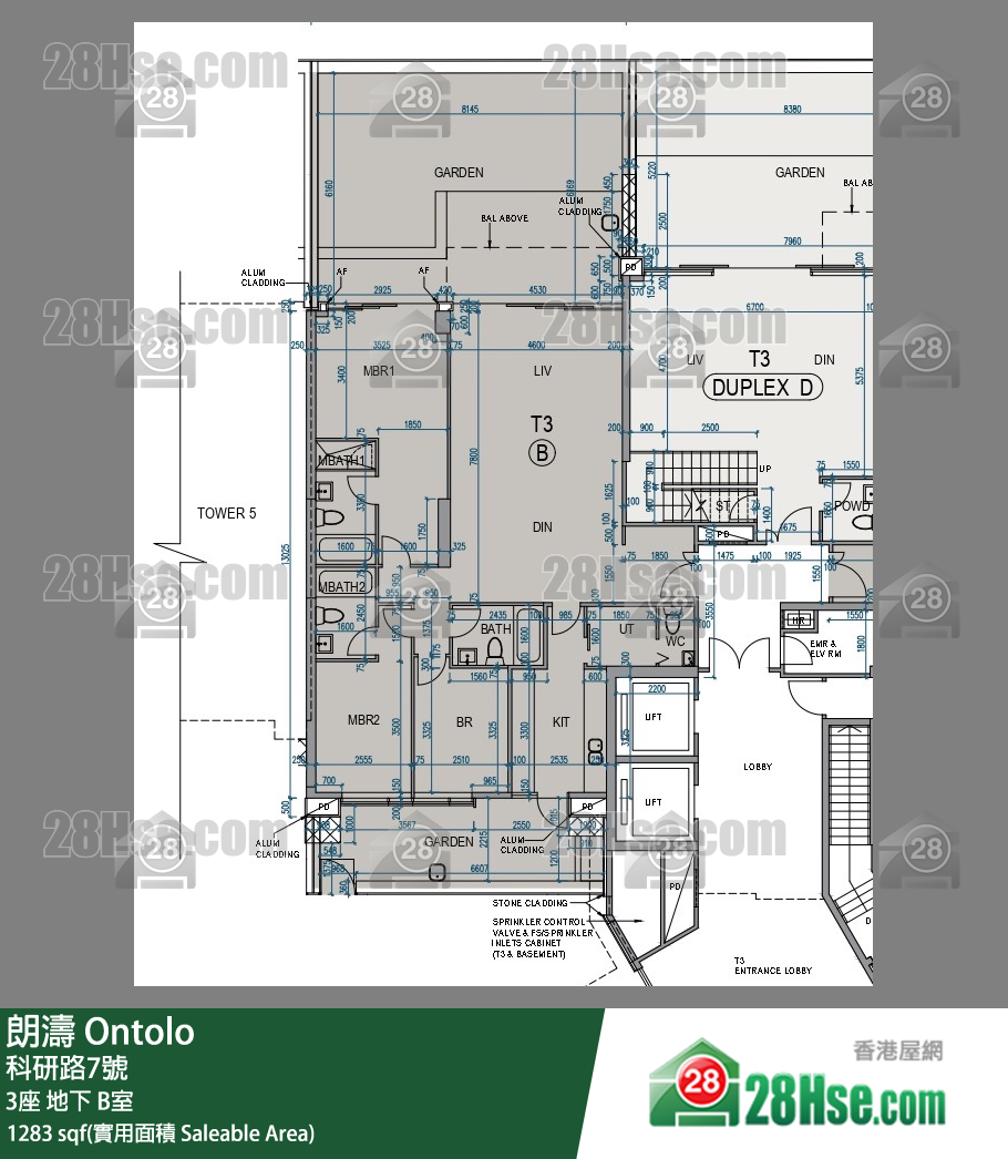 朗濤 3座 B室 平面圖