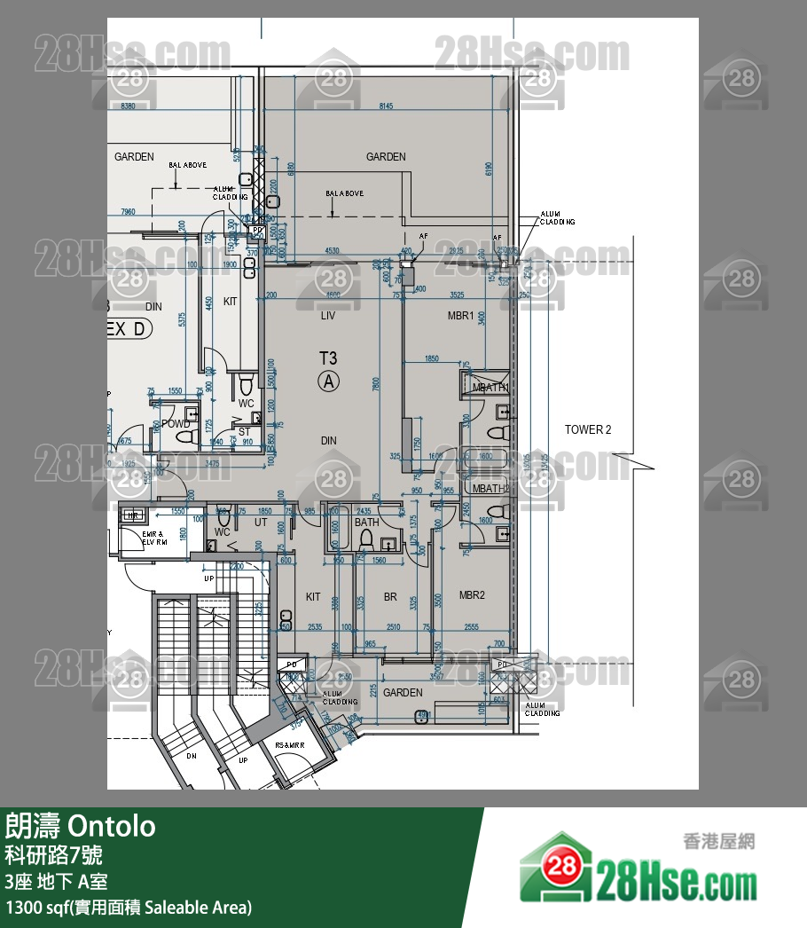 朗濤 3座 A室 平面圖