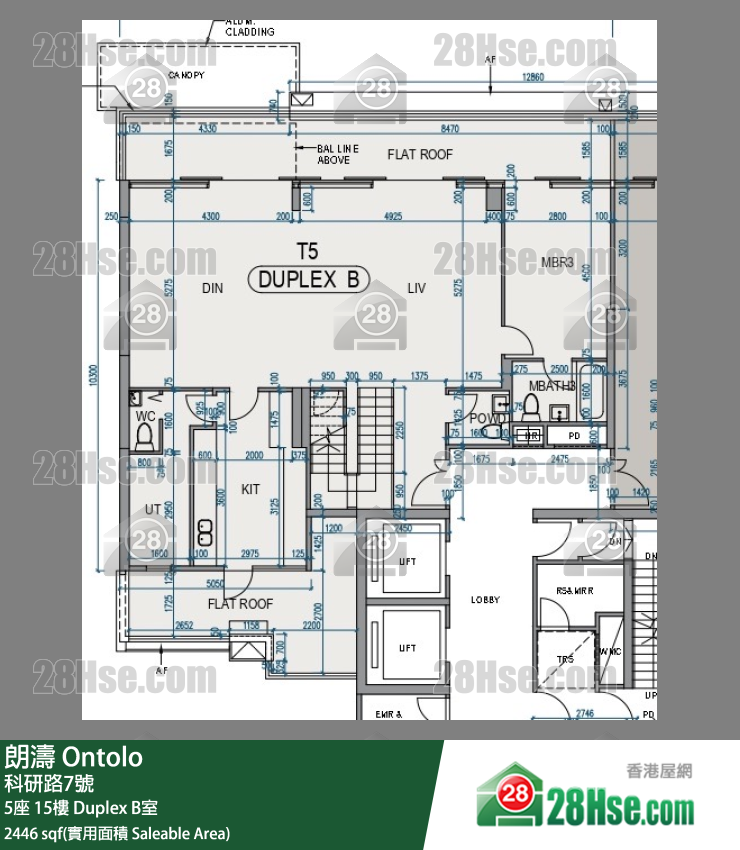 朗濤 5座15樓 B室 平面圖