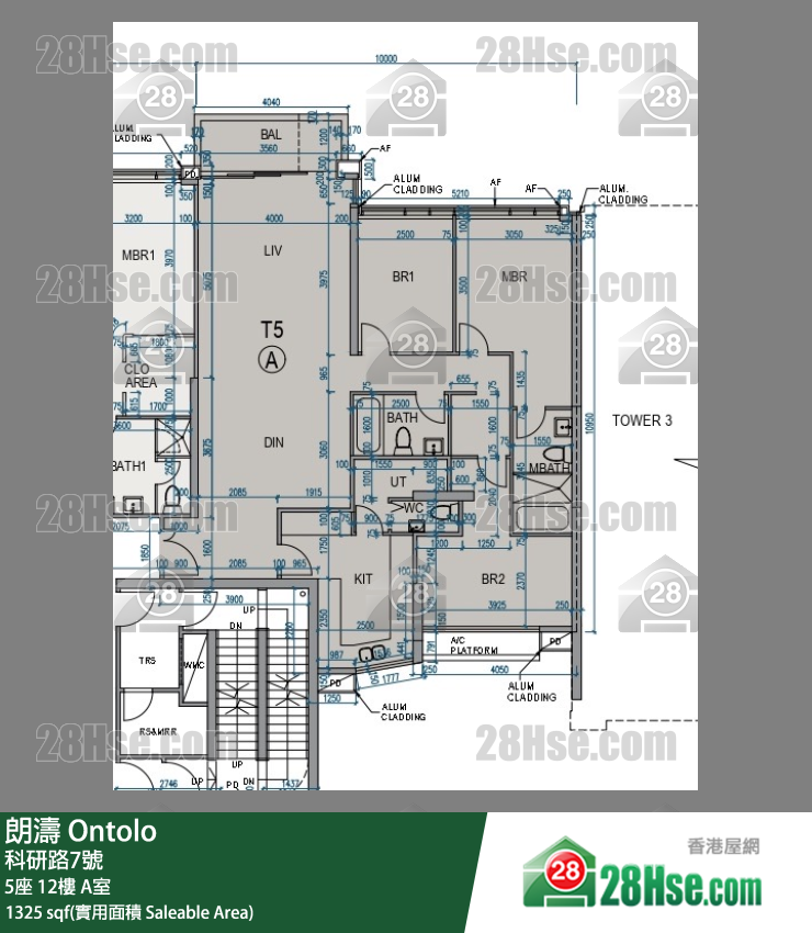 朗濤 5座 12樓 A室 平面圖