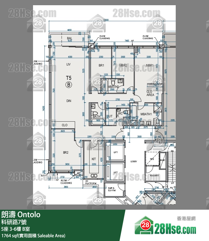 朗濤 5座 3樓 B室 平面圖