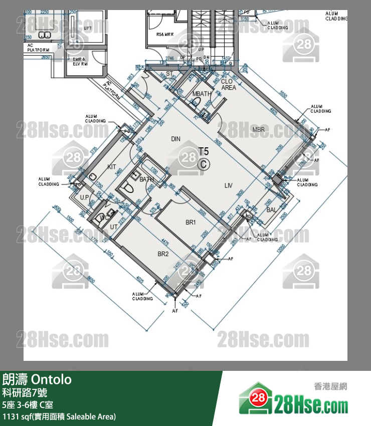 朗濤 5座 5樓 C室 平面圖