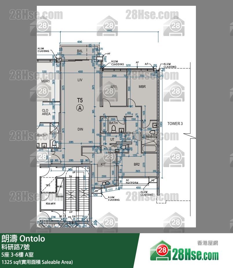 朗濤 5座 3樓 A室 平面圖