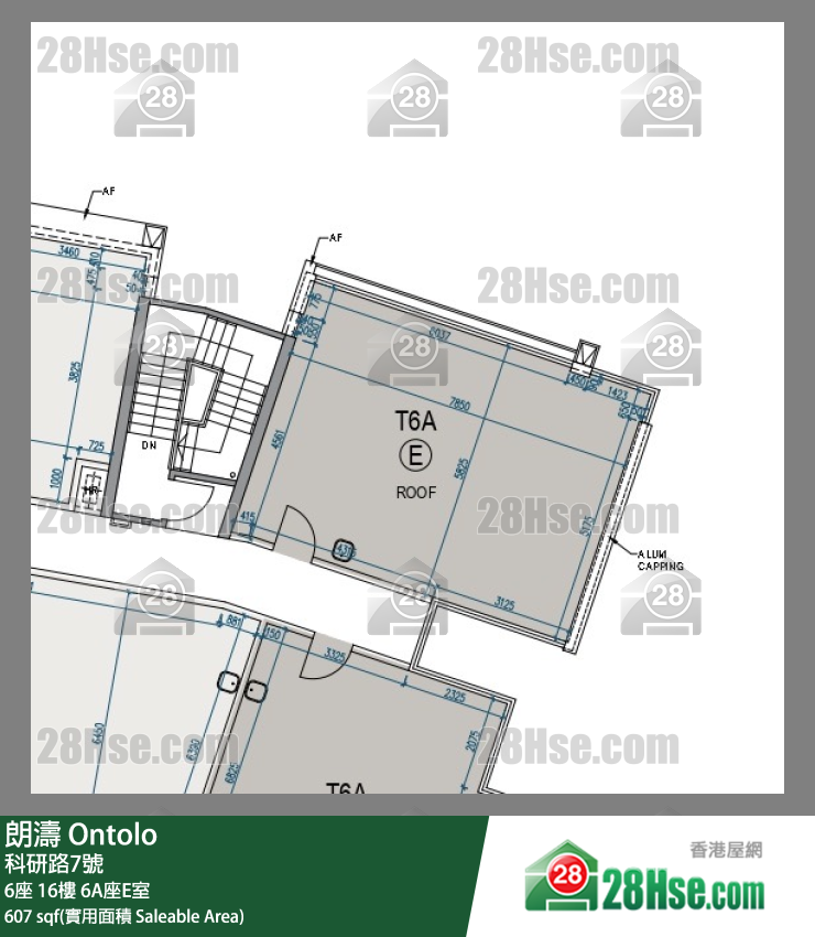 朗濤 6A座 16樓 E室 平面圖
